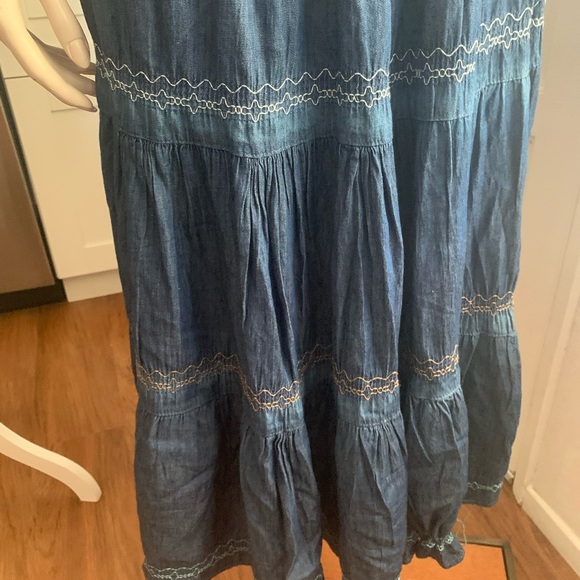 Lapis peasant Denim dress - Picture 5 of 5